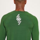 MP男士Linear Mark系列印花训练长袖T恤 - 深绿 - XXS
