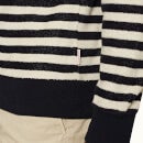 PIERCE LUXE TOWELLING STRIPE 系列条纹双面毛巾布运动衫 - 墨黑色/沙白色