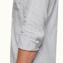Giles Stripe CLS条纹经典领定制款衬衫-灰蓝色