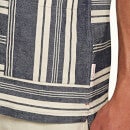 Newman Rocehlle Stripe 条纹度假领套头衫-海军蓝/石灰色