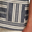 Newman Rocehlle Stripe 条纹度假领套头衫-海军蓝/石灰色