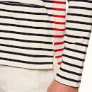 Blaine Breton Stripe 条纹宽松款连帽卫衣- 海军蓝/夏日红