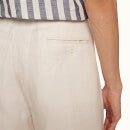 LYFORD 系列合身剪裁亚麻斜纹长裤 - 沙白色