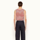 CHERBURY BOARDWALK STRIPE 系列条纹无袖棉质 T 恤 - 墨黑色/夏日红色/沙白色