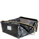 The Flat Lay Co. Open Flat Makeup Jelly Box Bag - Black Tropical