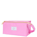 The Flat Lay Co. Open Flat Makeup Box Bag - Pink Leather Monochrome