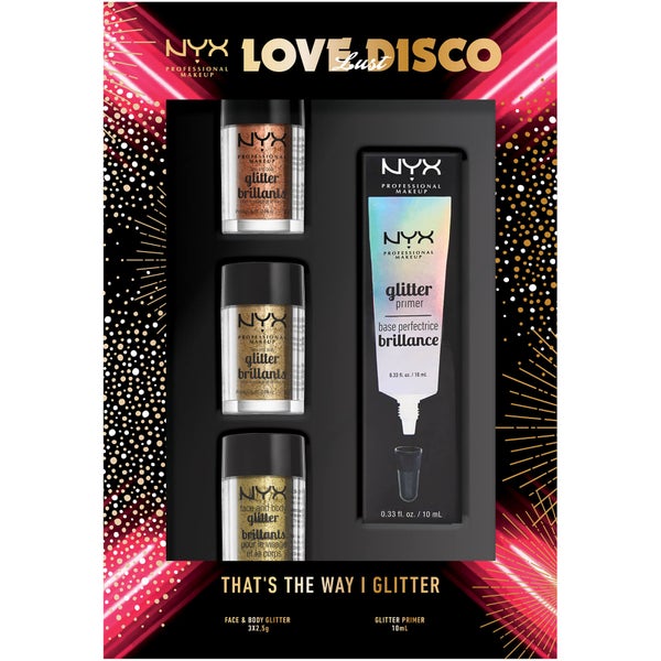 NYX Professional Makeup That's the Way I Glitter Gold Sparkly Christmas Gift Set