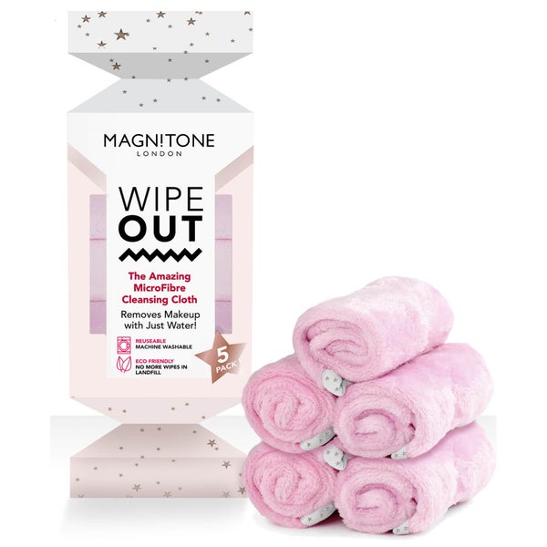 MAGNITONE London WipeOut MicroFibre Cleansing Cloths Xmas Cracker (5 Pack)