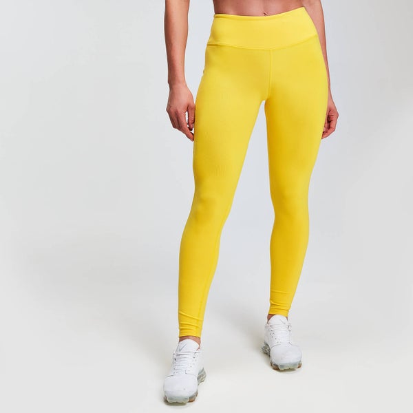 Power Mesh 力量系列 女士网纱紧身裤 - 亮黄色