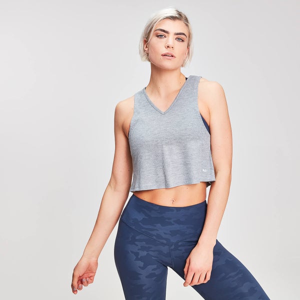 MP Women's Rest Day Cropped Vest - Grey Marl