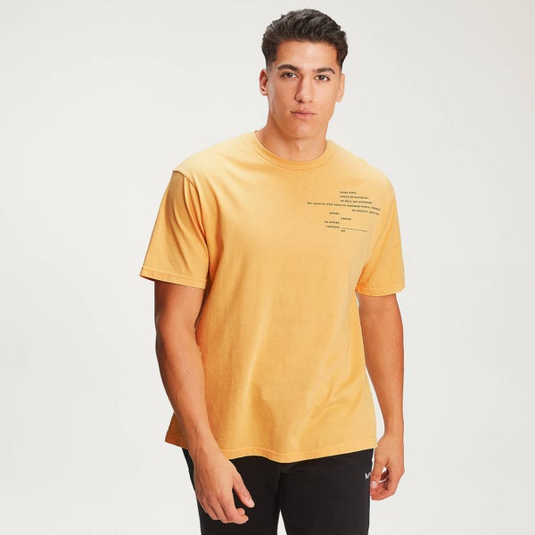 MP Men’s Rest Day Staggered Slogan T-Shirt - Old Gold