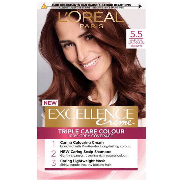 L'Oréal Paris Excellence Crème Permanent Hair Dye - 5.5 Natural Mahogany Brown