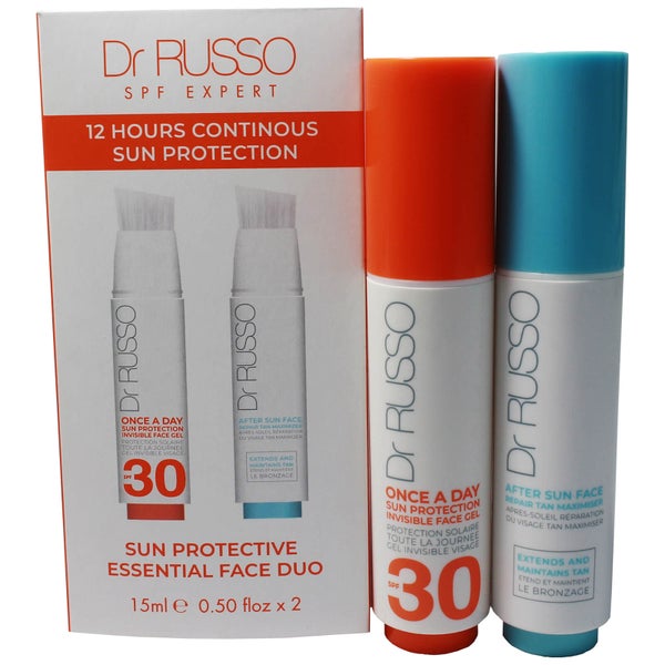 Dr. Russo Sun Essential SPF30 Face Gel and After Sun Face Repair Duo