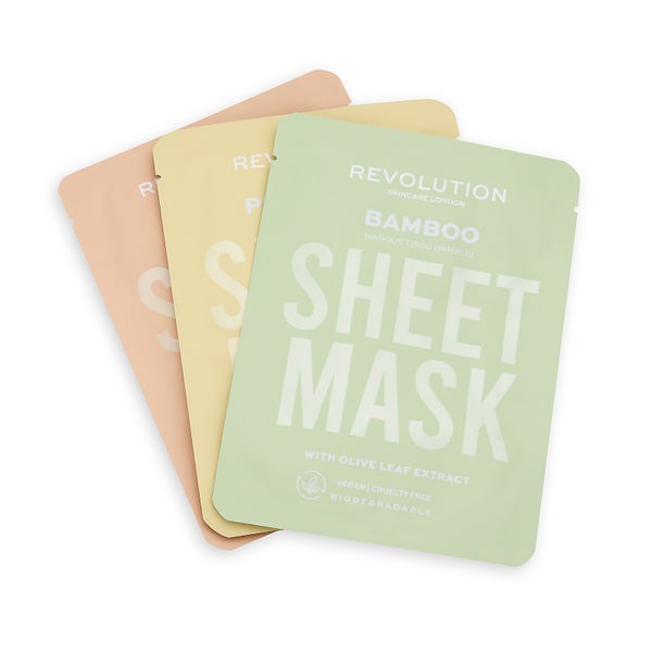 Revolution Skincare Biodegradable Dry Skin Sheet Mask (3 Pack)