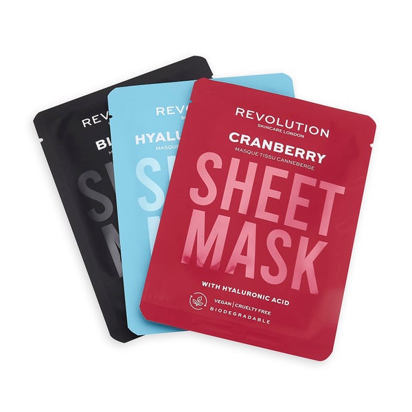Revolution Skincare Biodegradable Dehydrated Skin Sheet Mask (3 Pack)