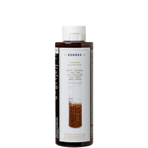 Korres  大米蛋白质和椴树洗发水适合精细发质 250ml