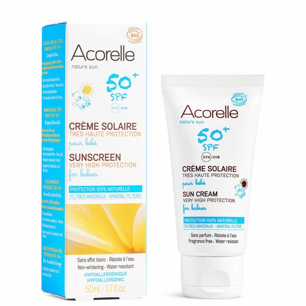 Acorelle 有机系列婴儿防晒霜 50ml | 3 个月及以上使用 SPF50
