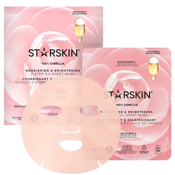 STARSKIN 100% 山茶花两步护理油面膜 | 滋养和亮白