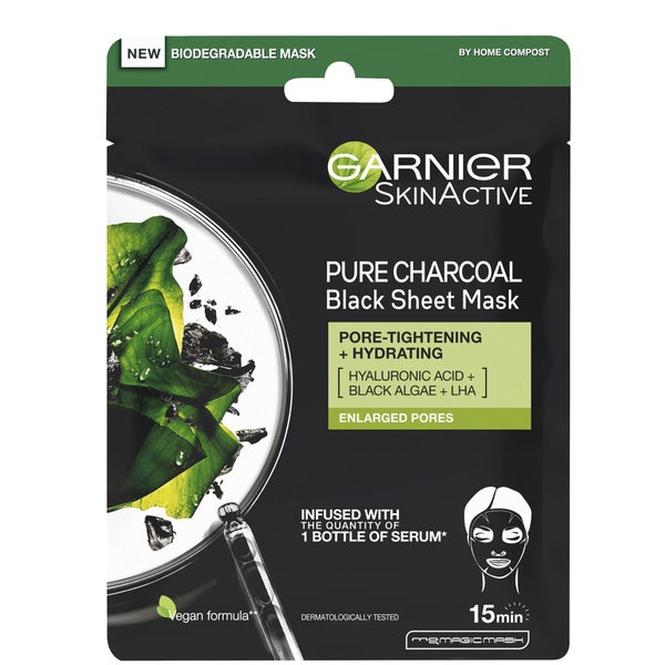Garnier 黑炭和水藻片状保湿面膜