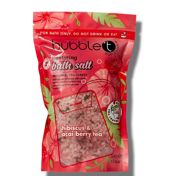 Bubble T Bath Salts Hibiscus & Acai Berry Tea 500g