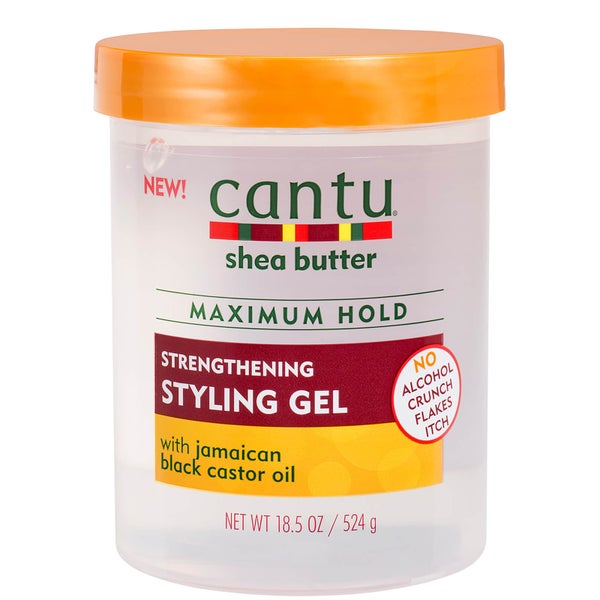 Cantu Shea Butter Maximum Hold Strengthening Styling Gel with Jamaican Black Castor Oil 18.5 oz