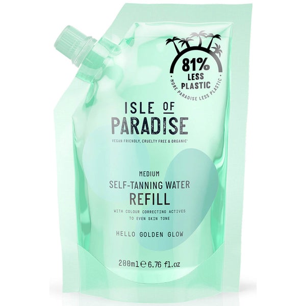 Isle of Paradise Self-Tanning Water Refill Pouch Medium 200ml