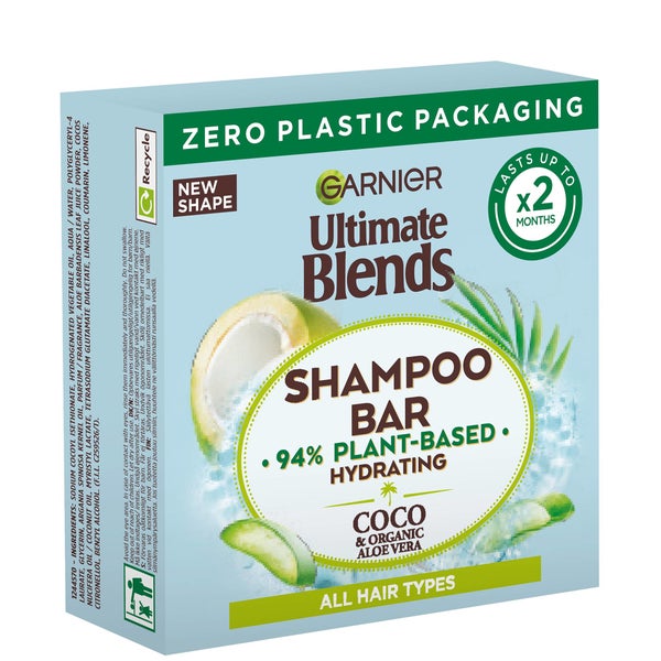 Garnier Ultimate Blends Coconut Hydrating Shampoo Bar with Aloe Vera for Normal Hair 60g