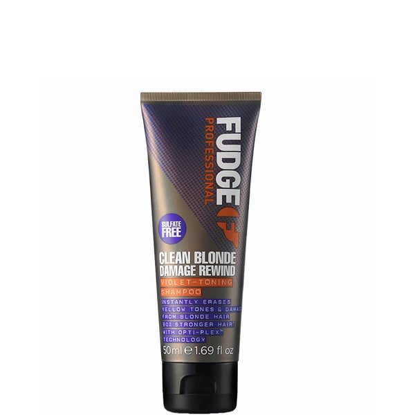 Fudge Professional Clean Blonde Everyday Violet Damage Rewind Purple Shampoo 50ml