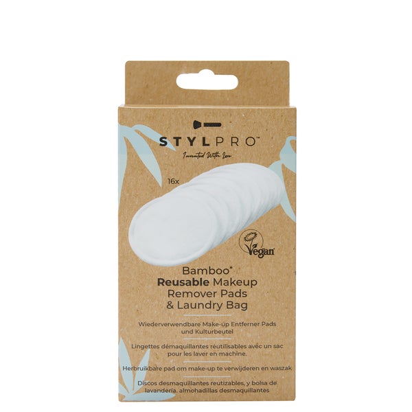 StylPro Bamboo Makeup Remover Pads - 16 Pack