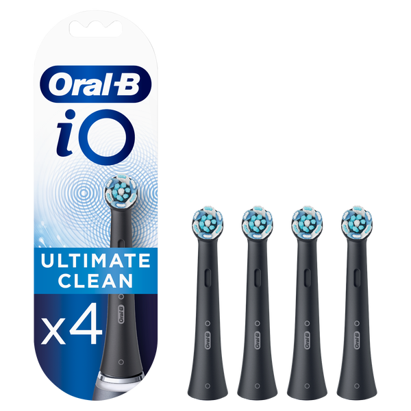 Oral-B iO Black Ultimate Cleaning Brush Heads - 4 Pack