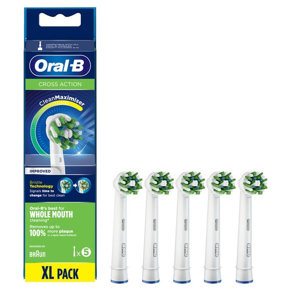 Oral-B Cross Action Brush Head with Clean Maximiser - 5 Counts