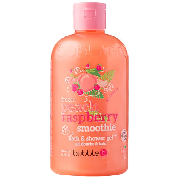 Bubble T Cosmetics Peach and Raspberry Smoothie Bath and Shower Gel 500ml