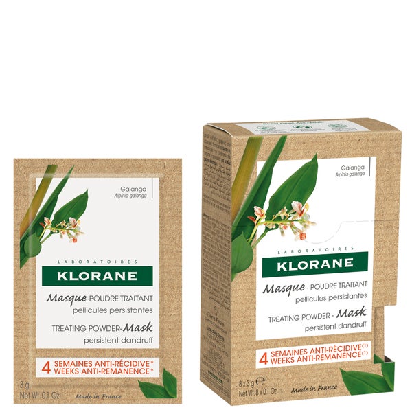 KLORANE Galangal Anti-Dandruff Mask-Powder Treatment 1 x 8 Sachets