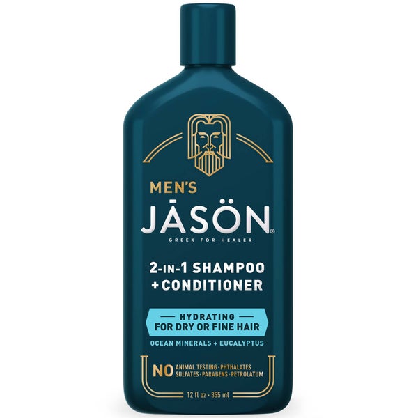 JASON Men's Hydrating 2-in-1 Shampoo and Conditioner 335ml
