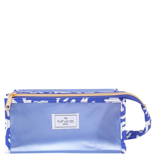 The Flat Lay Co. Open Flat Frosted Jelly Box Bag - Groovy Blue