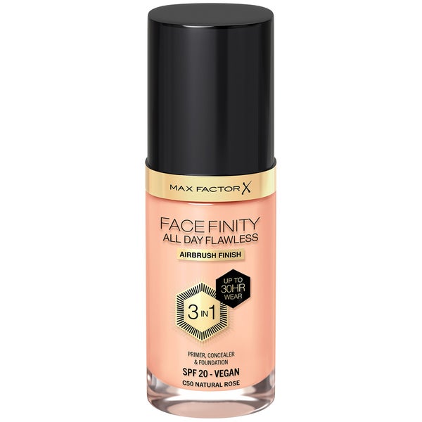 Max Factor Facefinity All Day Flawless 3 in 1 Vegan Foundation - C50 Natural Rose