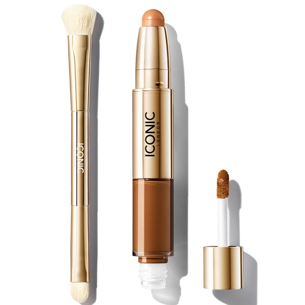 ICONIC London Radiant Concealer and Brush Bundle (Various Shades)