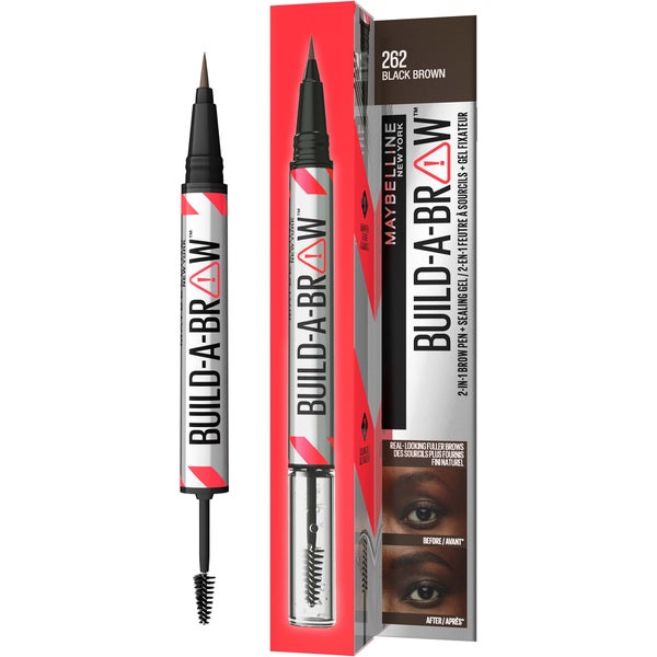 Maybelline Build-A-Brow 2 Easy Steps Eye Brow Pencil and Gel - Black Brown