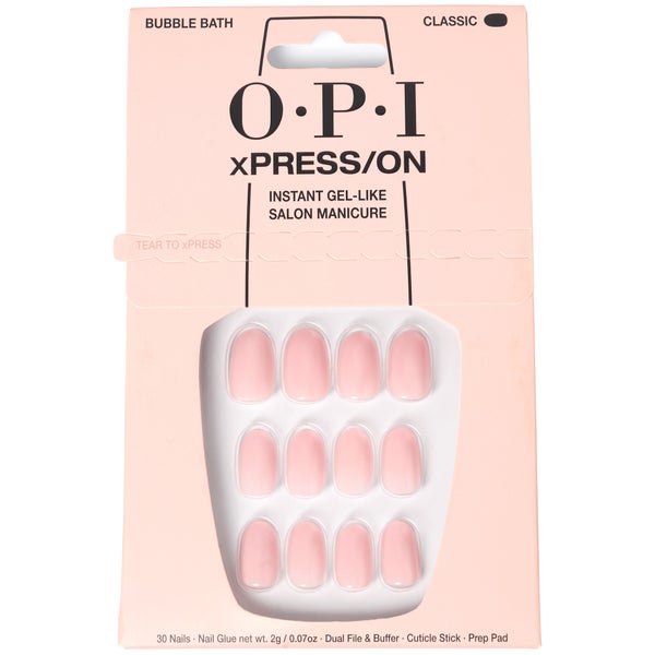 OPI xPRESS/ON French Press Press on Nails for Gel-Like Salon Manicure - Bubble Bath