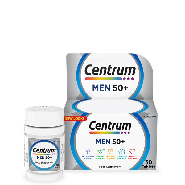 Centrum Men's 50+ Multivitamins and Minerals Tablets - 30 Tablets