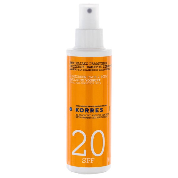 Korres 酸奶防晒面部和身体乳液SPF20 150ml