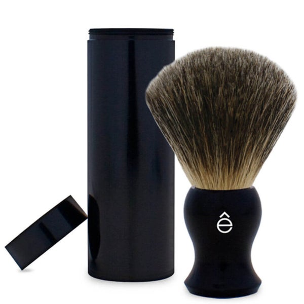 带筒 (Black) e-Shave Travel 精细 Badger Hair剃须Brush