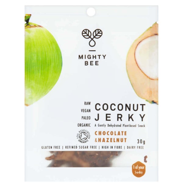 Mighty Bee Organic Coconut Jerky - Chocolate Hazelnut