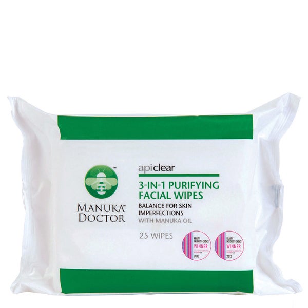 Manuka Doctor ApiClear 3-in-1 Purifying Facial Wipes