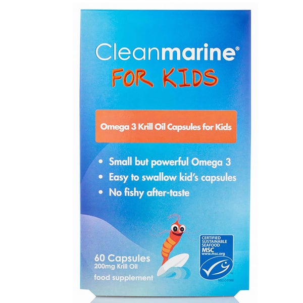 Cleanmarine Krill Oil for Kids - 60 Gel Capsules (200mg)