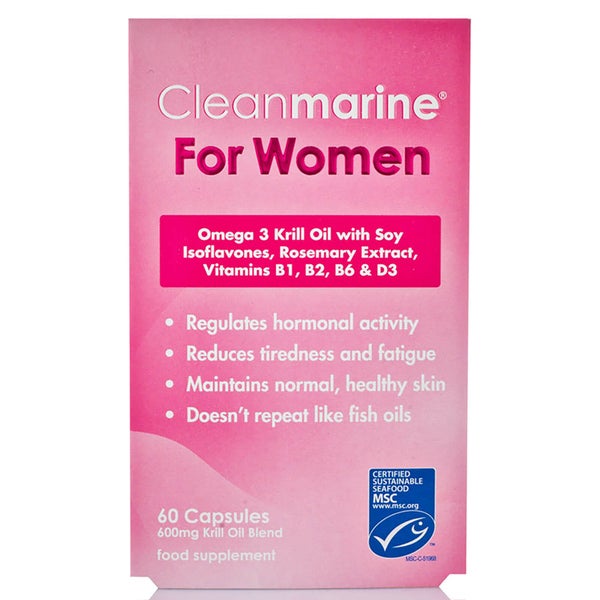 Cleanmarine Krill Oil for Women - 60 Gel Capsules (600mg)