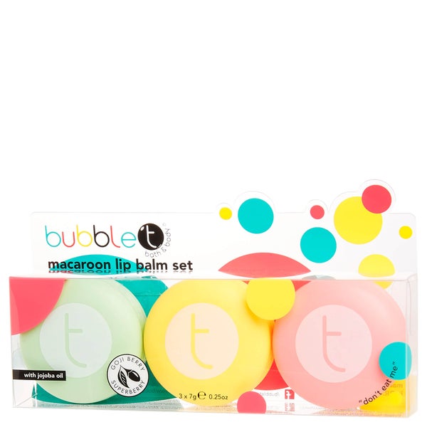 Bubble T Bath & Body - Macaroon Lip Balm Set 3 x 7g