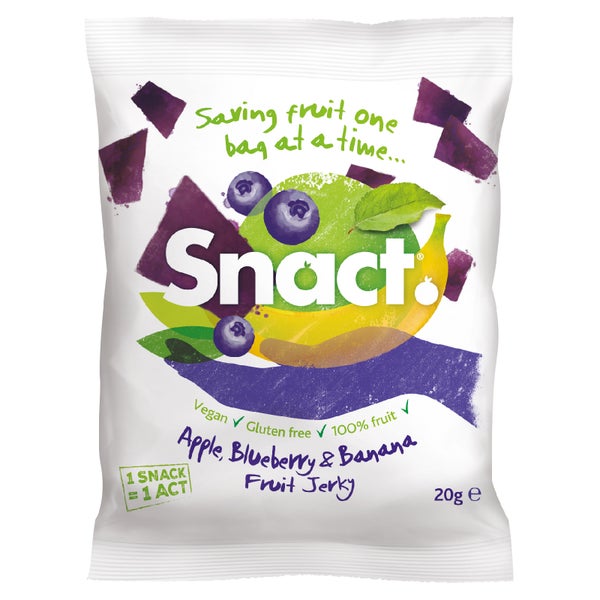 Snact Fruit Jerky - Apple, Banana & Blueberry (5 Bags)