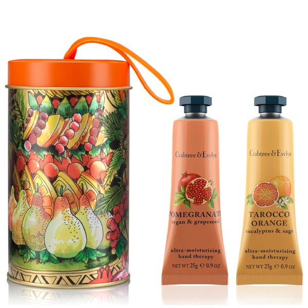 Crabtree & Evelyn Ornament Tin Pomegranate & Tarocco Orange Hand Therapy 25g
