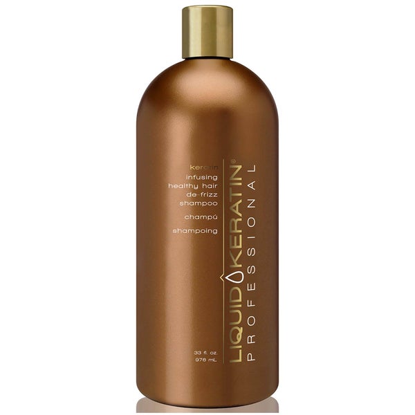 Liquid Keratin Professional Keratin Infusing Healthy Hair De-Frizz Shampoo (33oz)